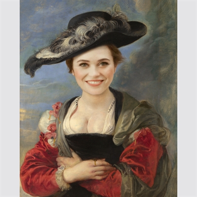 Custom Renaissance Portrait of Susanna Lunden from Photo,by myDaVinci - myDaVinci